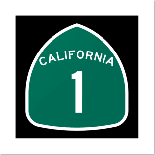 California Highway 1 Sign Posters and Art